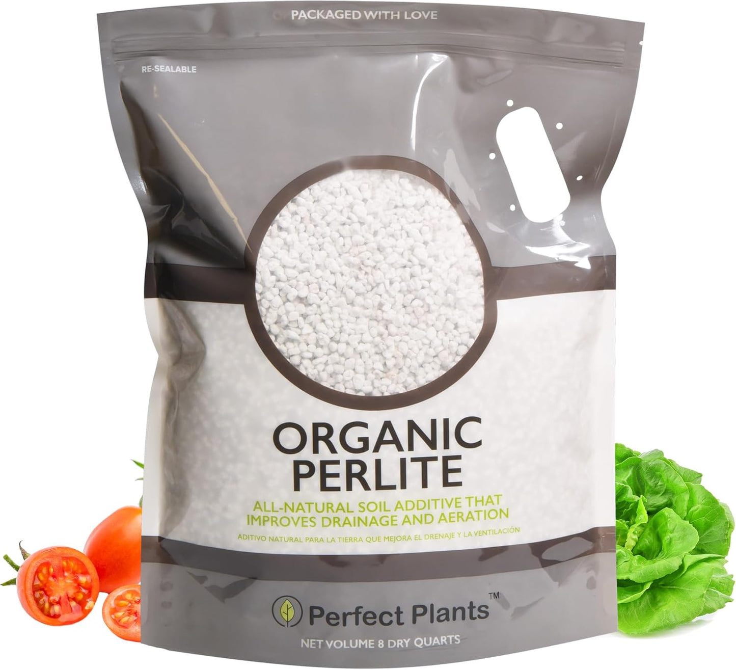 Organic Perlite by  ā Add to Soil for Indoor & Outdoor Container Plants for Drainage Management and Enhanced Growth (8Qts.)